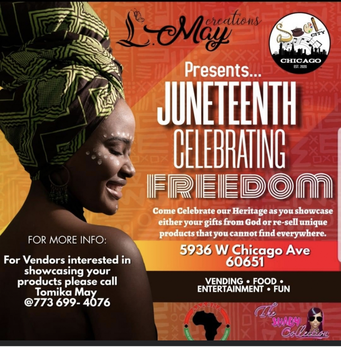 Juneteenth Free Food, Fun Vending Opportunities, Music and Entertainment  